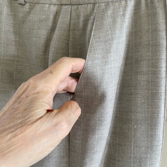 VINTAGE CHANEL WIDE Stylish Gray Dress Pants - Picture 16 of 16